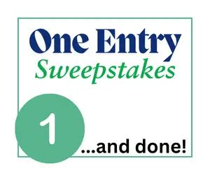 one entry sweepstakes|Single Entry Sweepstakes: One Entry Is All You Need!.